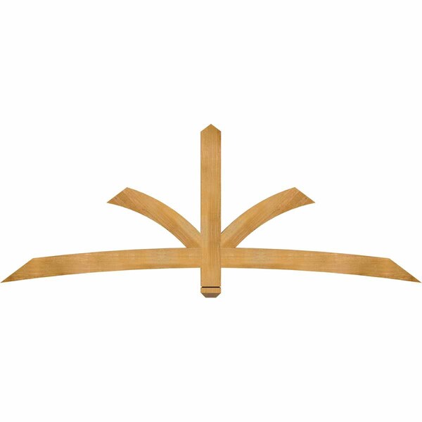 Ekena Millwork Davenport Rough Sawn Timber Gable Bracket, Western Red Cedar, 84"W x 31"H x 2"D x 4"F, 9/12 Pitch GBW084X31X0204DAV00RWR - main